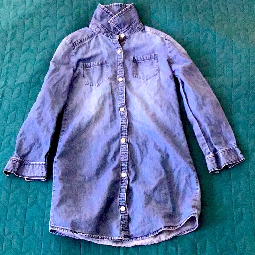 Darkish blue Button up Jean dress
